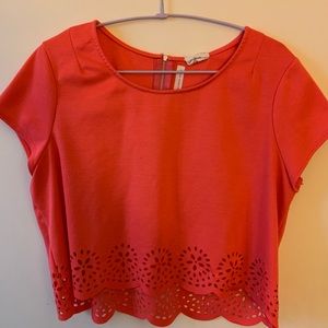 Orange crop top